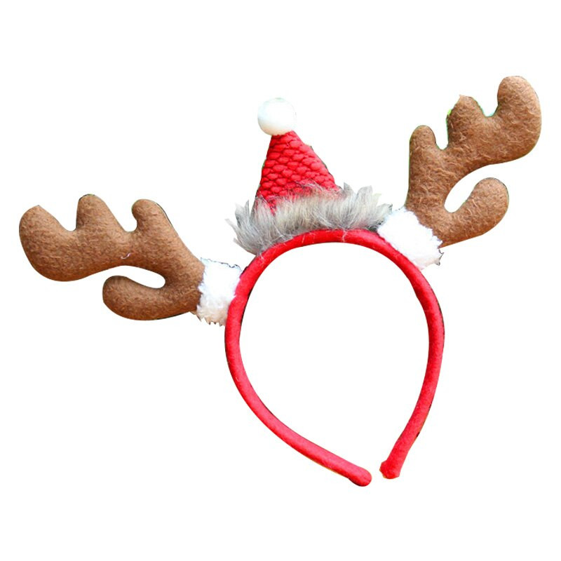 Nova crvena božićna traka za glavu Djed Mraz Rogovi Snjegović Pokrivala za glavu za žene Djevojke Božićni novogodišnji pokloni Ukrasi za kosu