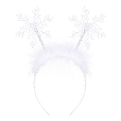 Snowflake Christmas Headbandshair Headband Αξεσουάρ Γυναικεία Headpiece Headdress Snow Holiday Στολή Snowflakes Boppershairband