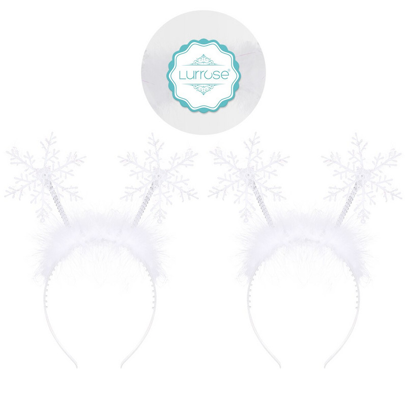 Sniegpārsliņa Ziemassvētku galvassegu galvassegu aksesuāri Sieviešu galvassegu galvassegu Sniega svētku kostīmu sniegpārsliņu galvassegu