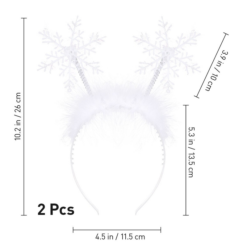 Sniegpārsliņa Ziemassvētku galvassegu galvassegu aksesuāri Sieviešu galvassegu galvassegu Sniega svētku kostīmu sniegpārsliņu galvassegu