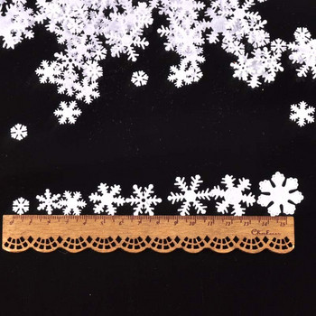 100 τεμ 10-30 χιλιοστά Λευκή τσόχα Χριστουγεννιάτικη νιφάδα χιονιού αυτοκόλλητο Μη υφαντό μπάλωμα Απλικέ Craft Party Diy Scrapbooking Decor C2767