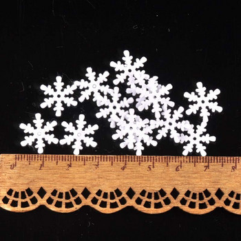 100 бр. 10-30 mm бял филц снежинка Коледен стикер Нетъкан кръпка Апликации Craft Party Направи си сам декор за скрапбукинг C2767