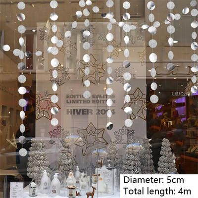 Изкуствени снежинки Хартиен гирлянд Winter Frozen Party Decor Сняг Коледна украса за дома Рожден ден Navidad Tree Ornaments