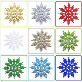 12gab. Zelta pulvera plastmasas sniegpārsla saldēta dzimšanas dienas ballīšu rotājumi Ziemassvētku rotājumi mājām sniega ziemas ballīšu rotājumi