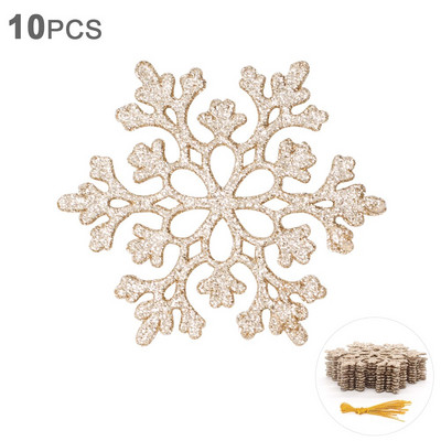 10gb Ziemassvētku mirdzoši sniegpārsliņu virtenes Ziemassvētku eglītes piekaramie kulonu rotājumi ballītes viltus sniegpārsliņu rotājumi