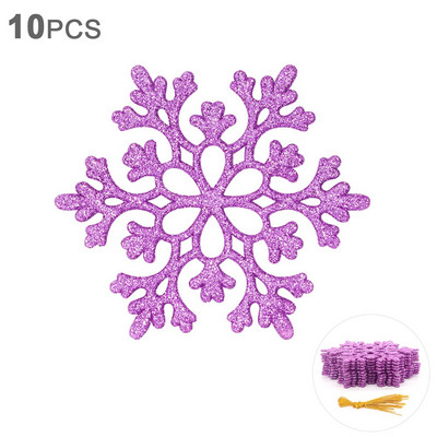 10gb Ziemassvētku mirdzoši sniegpārsliņu virtenes Ziemassvētku eglītes piekaramie kulonu rotājumi ballītes viltus sniegpārsliņu rotājumi