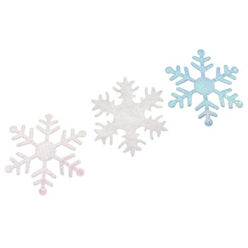 200 бр. 30 мм полиестерен филц, подплатени апликации на кръпка със снежинки, занаятчийско парти Направи си сам, скрапбукинг, декор на дрехи