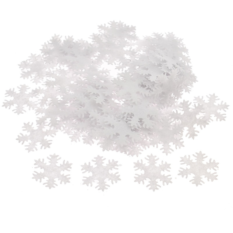 200 τεμ. 30 χιλιοστών πολυεστερική τσόχα επενδεδυμένη επίθεμα νιφάδα χιονιού Απλικέ Διακοσμητικά ενδυμάτων Craft Party Diy Scrapbooking