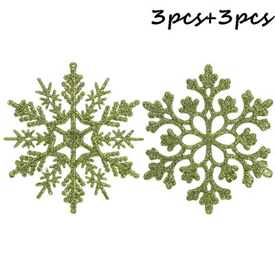 6 komada 10 cm šarene božićne plastične svjetlucave pahuljice ukrasi za božićno drvce Sretan božićni dekor za dom 2023. Sretna Nova godina