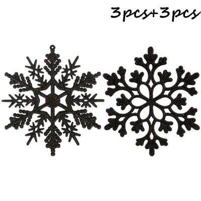 6 komada 10 cm šarene božićne plastične svjetlucave pahuljice ukrasi za božićno drvce Sretan božićni dekor za dom 2023. Sretna Nova godina