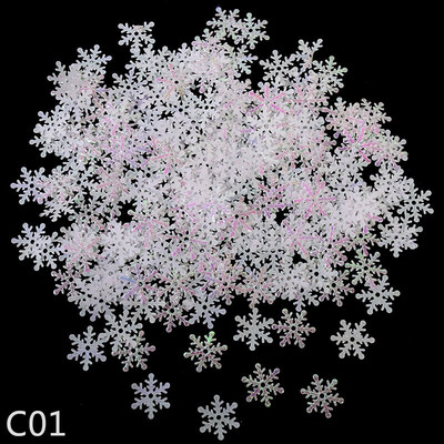 300 τμχ 2 εκατοστά Μίνι Χριστουγεννιάτικο κομφετί νιφάδα χιονιού μπάλωμα απλικέ χειροτεχνία Χριστουγεννιάτικη διακόσμηση γαμήλιου πάρτι