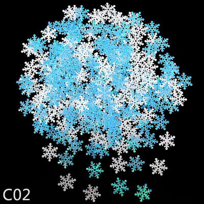 300 τμχ 2 εκατοστά Μίνι Χριστουγεννιάτικο κομφετί νιφάδα χιονιού μπάλωμα απλικέ χειροτεχνία Χριστουγεννιάτικη διακόσμηση γαμήλιου πάρτι