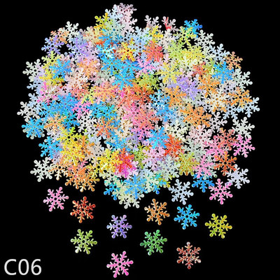 300 τμχ 2 εκατοστά Μίνι Χριστουγεννιάτικο κομφετί νιφάδα χιονιού μπάλωμα απλικέ χειροτεχνία Χριστουγεννιάτικη διακόσμηση γαμήλιου πάρτι