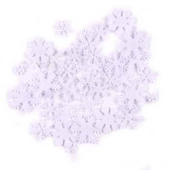100 τεμ/παρτίδα Mix απλικέ πολυεστερική τσόχα τεχνητό αυτοκόλλητο με νιφάδες χιονιού Μη υφασμένα μπαλώματα για χριστουγεννιάτικη διακόσμηση