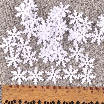 100 τεμ/παρτίδα Mix απλικέ πολυεστερική τσόχα τεχνητό αυτοκόλλητο με νιφάδες χιονιού Μη υφασμένα μπαλώματα για χριστουγεννιάτικη διακόσμηση