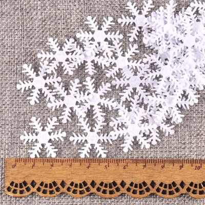 100 τεμ/παρτίδα Mix απλικέ πολυεστερική τσόχα τεχνητό αυτοκόλλητο με νιφάδες χιονιού Μη υφασμένα μπαλώματα για χριστουγεννιάτικη διακόσμηση