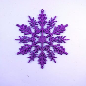 6PCS/12PCs Snowflake Парти консумативи Декор Орнаменти Коледна украса Коледна снежинка Златен прах Пластмаса 10 см сняг