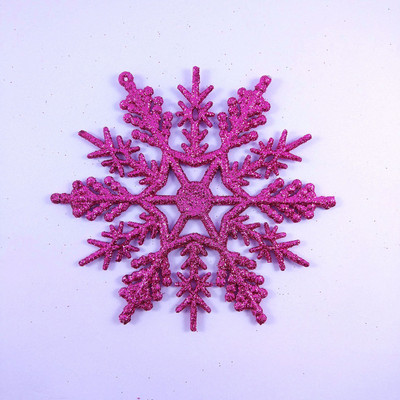 6 tk/12 tk Snowflake peotarbed Dekoratsioonikaunistused Jõulukaunistused Jõuluhelves Kullapulber Plastik 10cm Lumi