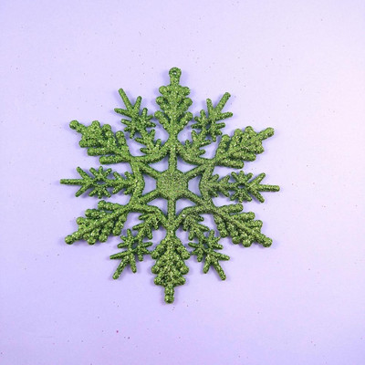 6 tk/12 tk Snowflake peotarbed Dekoratsioonikaunistused Jõulukaunistused Jõuluhelves Kullapulber Plastik 10cm Lumi