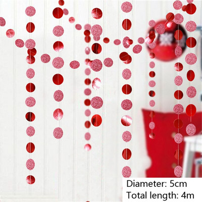 Ghirlandă de hârtie artificială 3D cu fulgi de nea artificială Decor de petrecere de iarnă înghețată Decoratiuni de Crăciun de zăpadă falsă pentru acasă Ornamente de Navidad