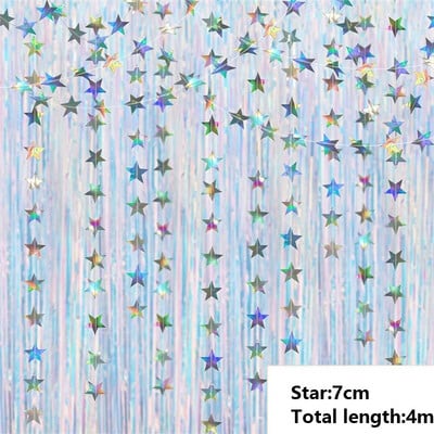 Изкуствени снежинки Снежен гирлянд от хартия Winter Frozen Party Decor Коледна украса за дома Рожден ден Navidad Tree Ornaments