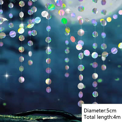 Изкуствени снежинки Снежен гирлянд от хартия Winter Frozen Party Decor Коледна украса за дома Рожден ден Navidad Tree Ornaments