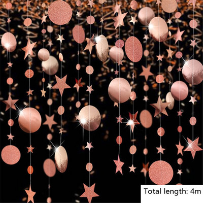 Изкуствени снежинки Снежен гирлянд от хартия Winter Frozen Party Decor Коледна украса за дома Рожден ден Navidad Tree Ornaments