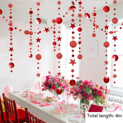 Изкуствени снежинки Снежен гирлянд от хартия Winter Frozen Party Decor Коледна украса за дома Рожден ден Navidad Tree Ornaments