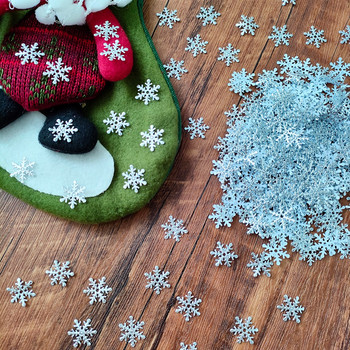 300/600 бр. 2 см изкуствени коледни снежинки конфети фалшива снежна лепенка апликация сватбена коледна украса за дома Navidad