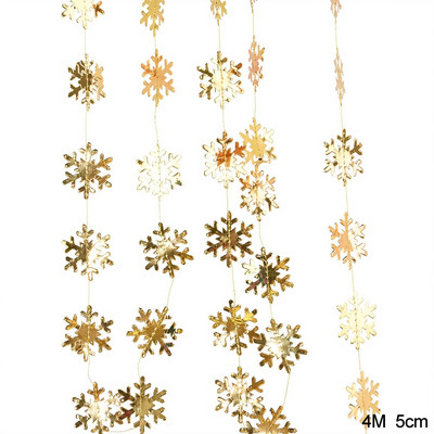 3D tehislumehelveste paberist vanikubänner Jõulukaunistused koju talviseks sünnipäevapeoks võltslume uusaasta kaunistused