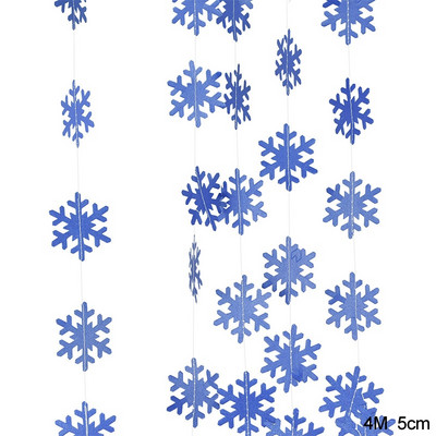 3D tehislumehelveste paberist vanikubänner Jõulukaunistused koju talviseks sünnipäevapeoks võltslume uusaasta kaunistused