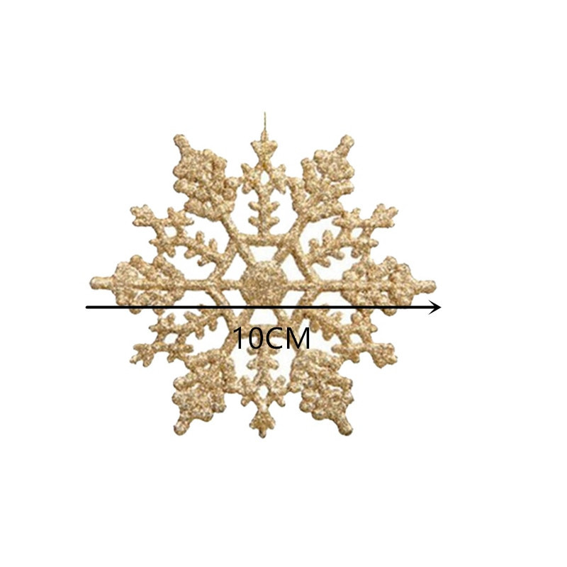 12 bucăți 10 cm pulbere de aur din plastic fulg de zăpadă înghețat pentru petrecere ornamente pentru decorațiuni de iarnă decorațiuni pentru pomul de Crăciun pentru zăpadă acasă