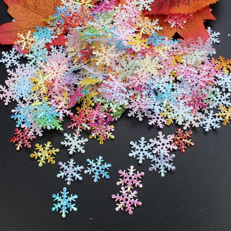 300 τεμ./παρτίδα Χριστουγεννιάτικες νιφάδες χιονιού Κομφετί Τεχνητό χιόνι Διακόσμηση Χριστουγεννιάτικου δέντρου για Διακόσμηση βιτρίνας σπιτιού Γαμήλιο πάρτι κομφετί