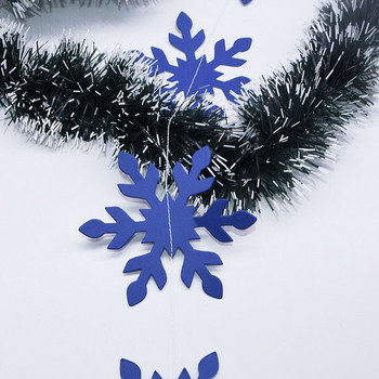 Коледна украса Снежинка Хартиени гирлянди Направи си сам Висящ банер за домашна стая Рожден Ден Декор Консумативи Коледни орнаменти