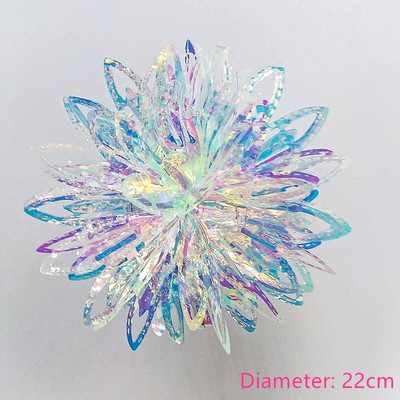 Decor de petrecere Frozen Film Neon Fulgi de zăpadă 3D Decorațiuni de Crăciun pentru Ornamente de casă Pom de Narvațiune Ghirlande de zăpadă false Decor de iarnă