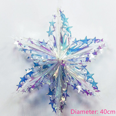 Decor de petrecere Frozen Film Neon Fulgi de zăpadă 3D Decorațiuni de Crăciun pentru Ornamente de casă Pom de Narvațiune Ghirlande de zăpadă false Decor de iarnă