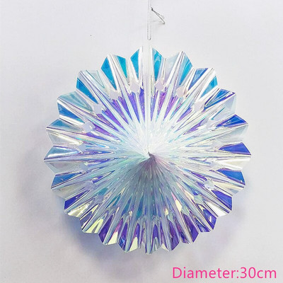 Frozen Party Neon Film 3D Snowflakes Ornaments Χριστουγεννιάτικα στολίδια για το σπίτι Fake Snow Στολίδια Navidad Προμήθειες για χειμερινό πάρτι