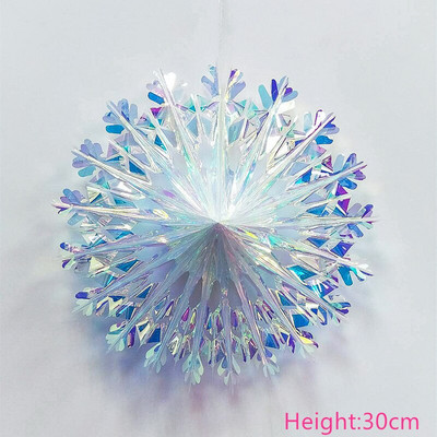 Frozen Party Neon Film 3D Snowflakes Ornaments Χριστουγεννιάτικα στολίδια για το σπίτι Fake Snow Στολίδια Navidad Προμήθειες για χειμερινό πάρτι