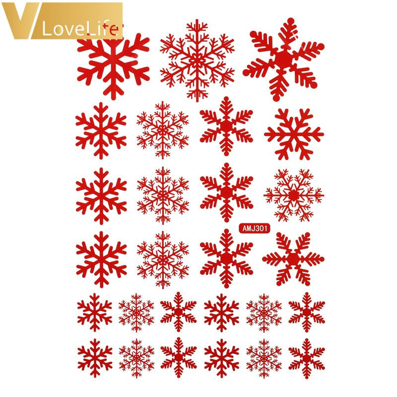27tk/komplekt Jõuluakna kleebised Lumehelbed Talvised Seinakleebised Lastetubade Uusaasta Dekoratsioon Kodupeotarbeks