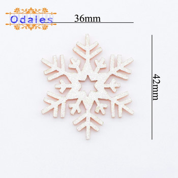 60 τεμ/ παρτίδες ΝΕΑ Χριστουγεννιάτικα Snowflake Ome Christmas Party Διακοσμητικά μπαλώματα DIY Glitter Pads Snowflake για Χριστουγεννιάτικο Δώρο Κουτί/δέντρο