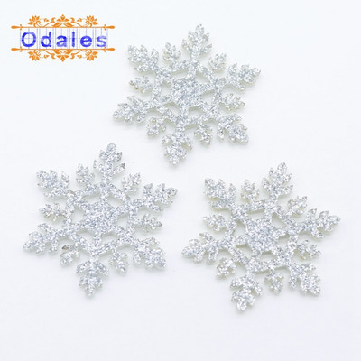 60 tk/partiid UUS jõulude lumehelves Ome jõulupeo dekoratiivsed plaastrid isetegemise sädelevad padjad lumehelves jõulukinkekarbi/-puu jaoks