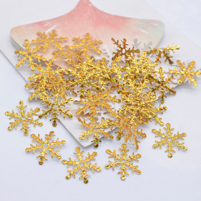 200 bucăți 20 mm colorat fulgi de nea aplicate cu laser pânză pentru petrecere de nuntă, accesorii pentru decor de Crăciun, petice, ornament pentru copac DIY