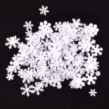 100 τμχ/παρτίδα Λευκή τσόχα Χριστουγεννιάτικη νιφάδα χιονιού μπάλωμα απλικέ Scrapbooking Αυτοκόλλητο χειροτεχνίας Μη υφαντό μπάλωμα DIY CP2767