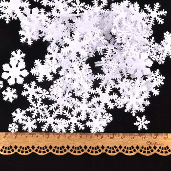 100 τμχ/παρτίδα Λευκή τσόχα Χριστουγεννιάτικη νιφάδα χιονιού μπάλωμα απλικέ Scrapbooking Αυτοκόλλητο χειροτεχνίας Μη υφαντό μπάλωμα DIY CP2767