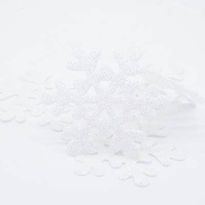 30 bucăți 64 mm fulgi de nea cu laser AB pânză sclipici țesătură aplicații pentru bricolaj, nuntă, coroană, decorațiuni de Crăciun, accesorii de artizanat L22