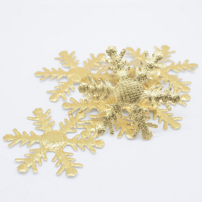 30 bucăți 64 mm fulgi de nea cu laser AB pânză sclipici țesătură aplicații pentru bricolaj, nuntă, coroană, decorațiuni de Crăciun, accesorii de artizanat L22