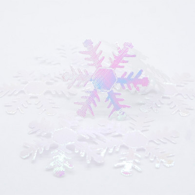 30 bucăți 64 mm fulgi de nea cu laser AB pânză sclipici țesătură aplicații pentru bricolaj, nuntă, coroană, decorațiuni de Crăciun, accesorii de artizanat L22