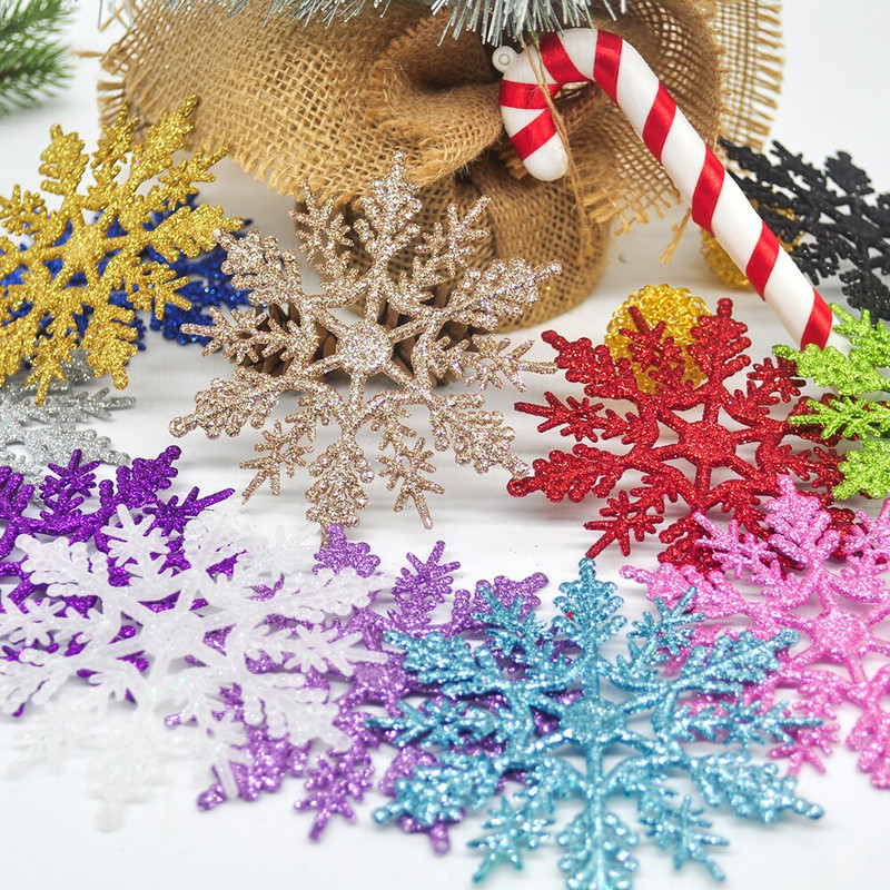 12 tükki sädelevat lumehelvest jõulupuu kaunistus Ripats Ripats Garland Pühade uusaasta peokaunistus