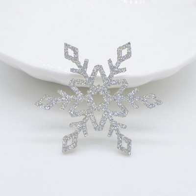 50 tk/partiid Säravad lumehelbed Kodukaunistused DIY jõuluõmblusrajad Jõulupuu kaunistused Kleebised Peakatted Aksessuaarid