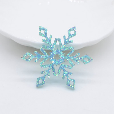 50 tk/partiid Säravad lumehelbed Kodukaunistused DIY jõuluõmblusrajad Jõulupuu kaunistused Kleebised Peakatted Aksessuaarid